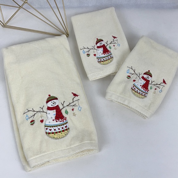 Snowman with Ornaments Towel Set - Picture 5 of 5